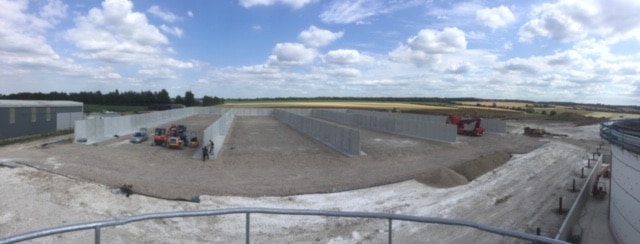 Bosch Beton sleufsilo voor biogas-plant in Dartford (Kent) in Verenigd Koninkrijk