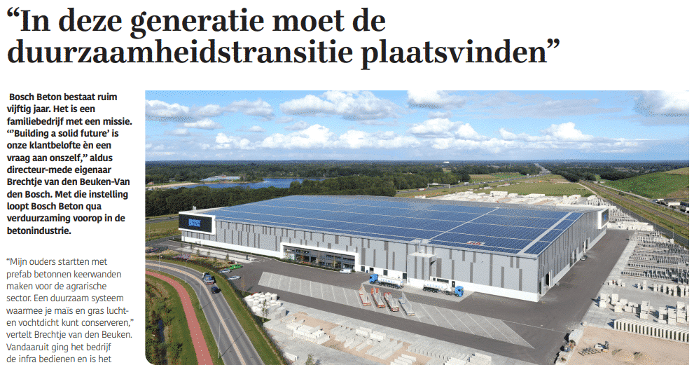 Interview Bosch Beton in bijlage Trouw Circulaire Economie (5 februari 2021)