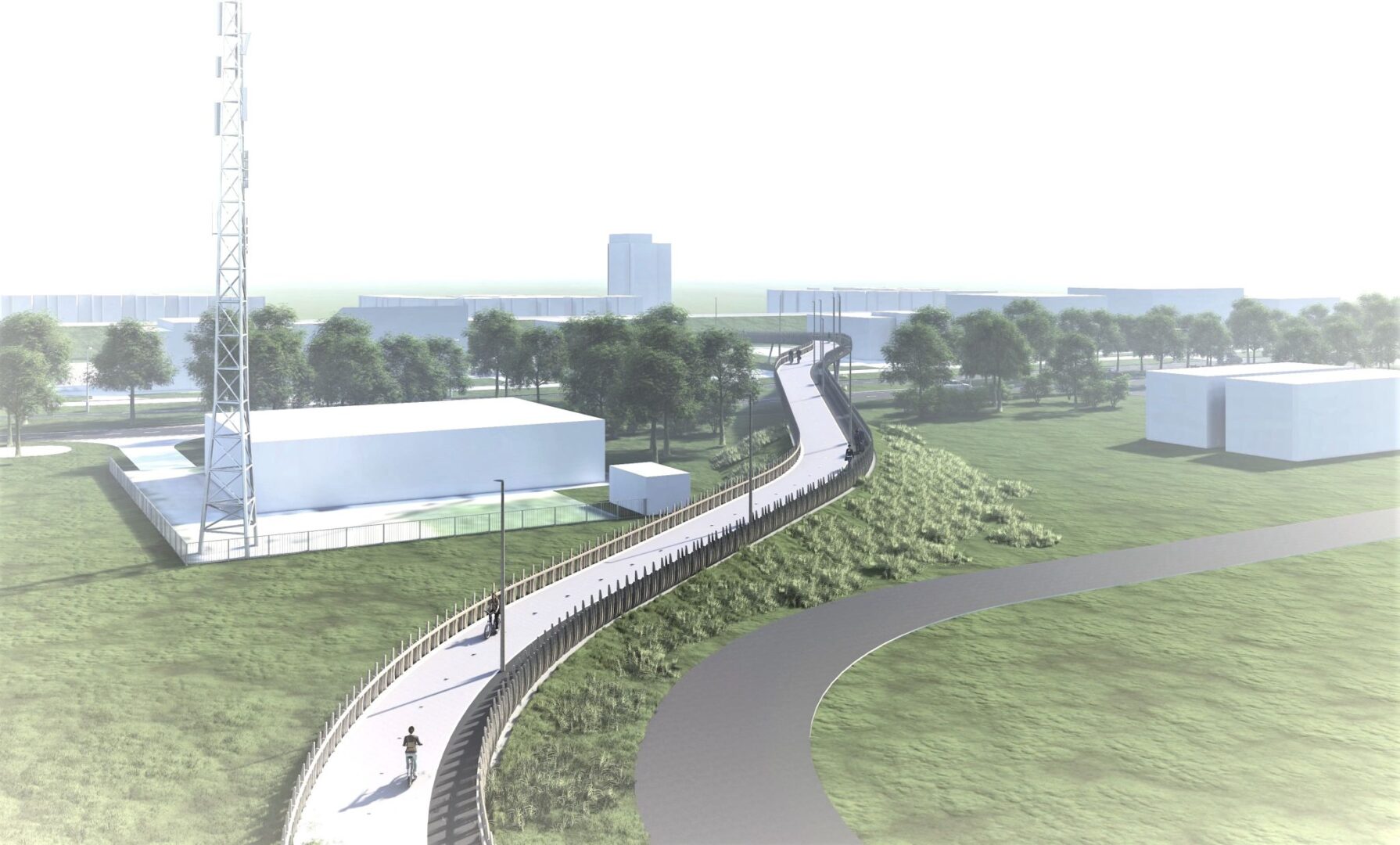 Artist impression Nelson Mandelabrug Lelystad - © Beeld FARSK architecten