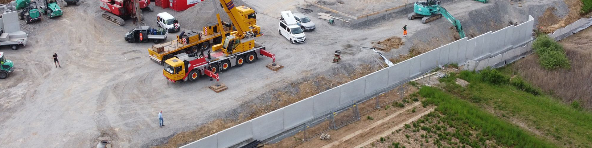 Bosch Beton - Keerwanden Aldi-vestiging in Abstatt