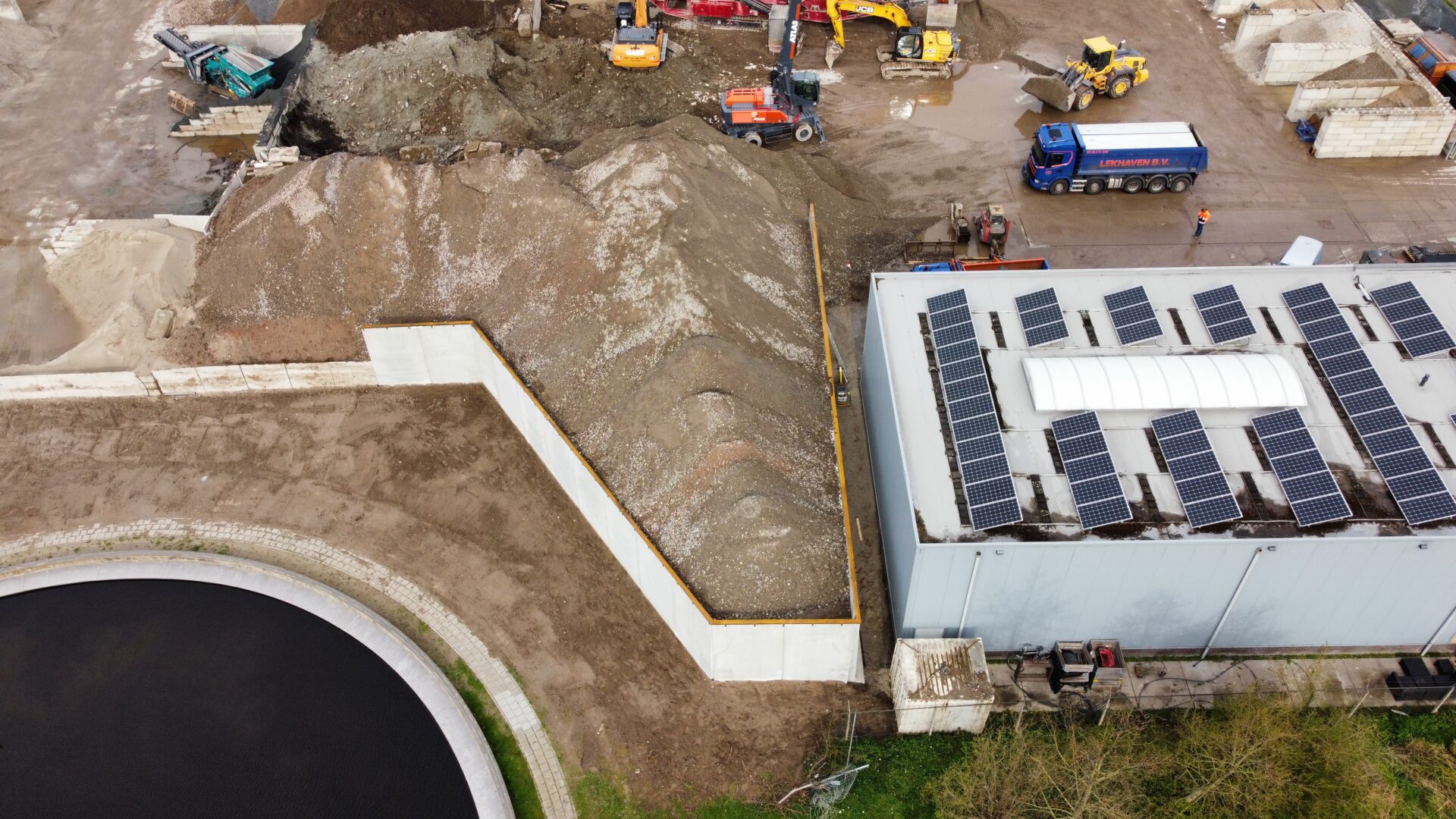 Bosch Beton - Keerwanden vervangen legoblokken bij Lekhaven in Wijk bij Duurstede