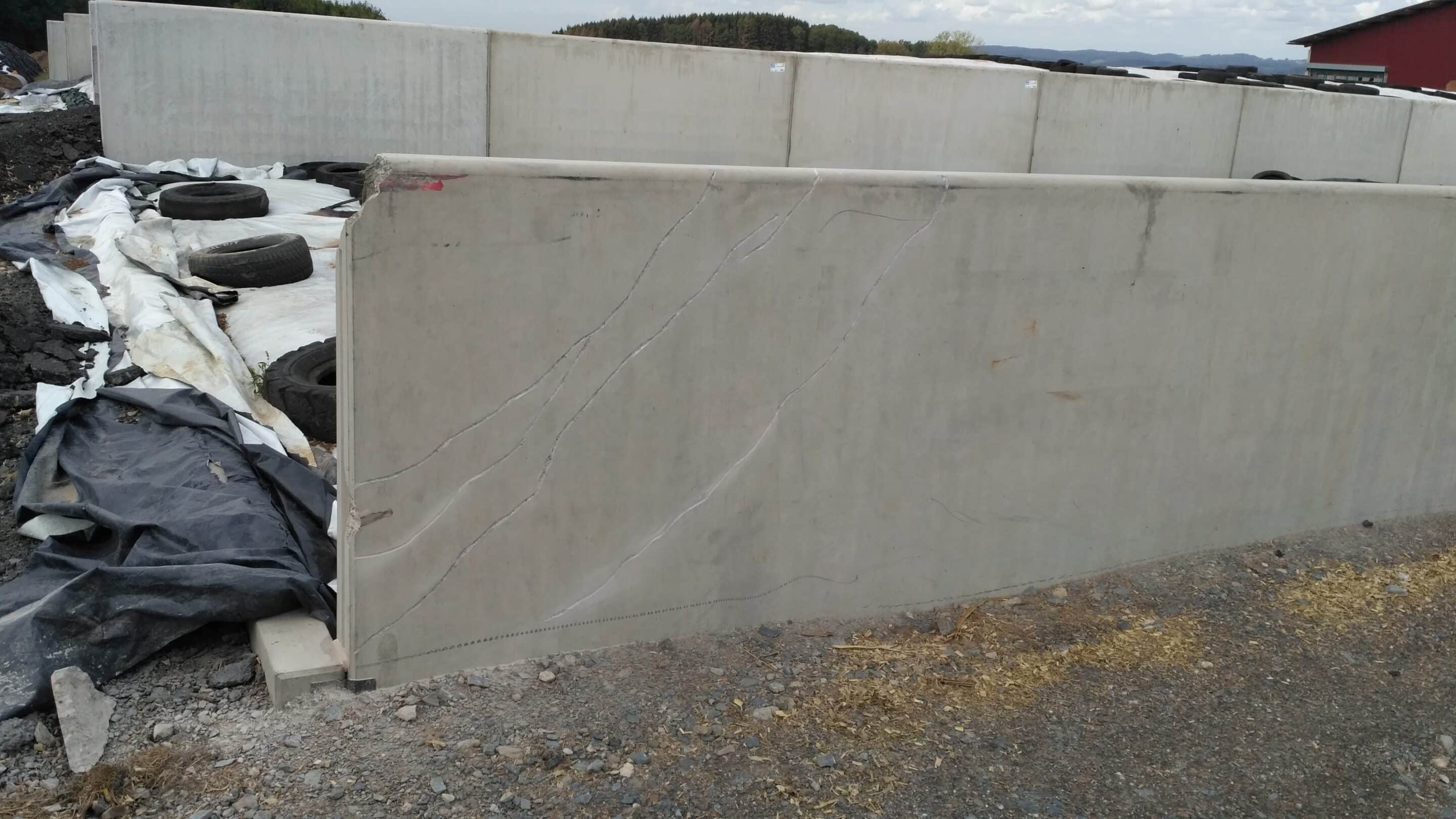 Aanrijschade in keerwand Bosch Beton