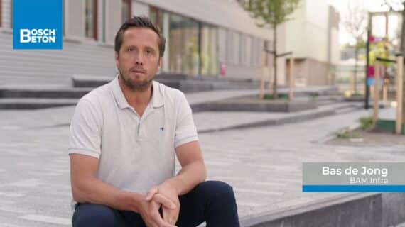 Bosch Beton keerwanden geplaatst door BAM infra bij de Technische universiteit Delft.